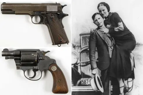 Bonnie and Clyde’s 1911 and Colt Detective Special