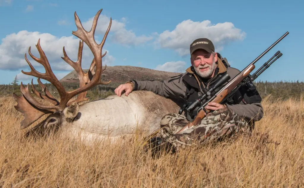 The author with a caribou taken with a 6.5 Creedmoor