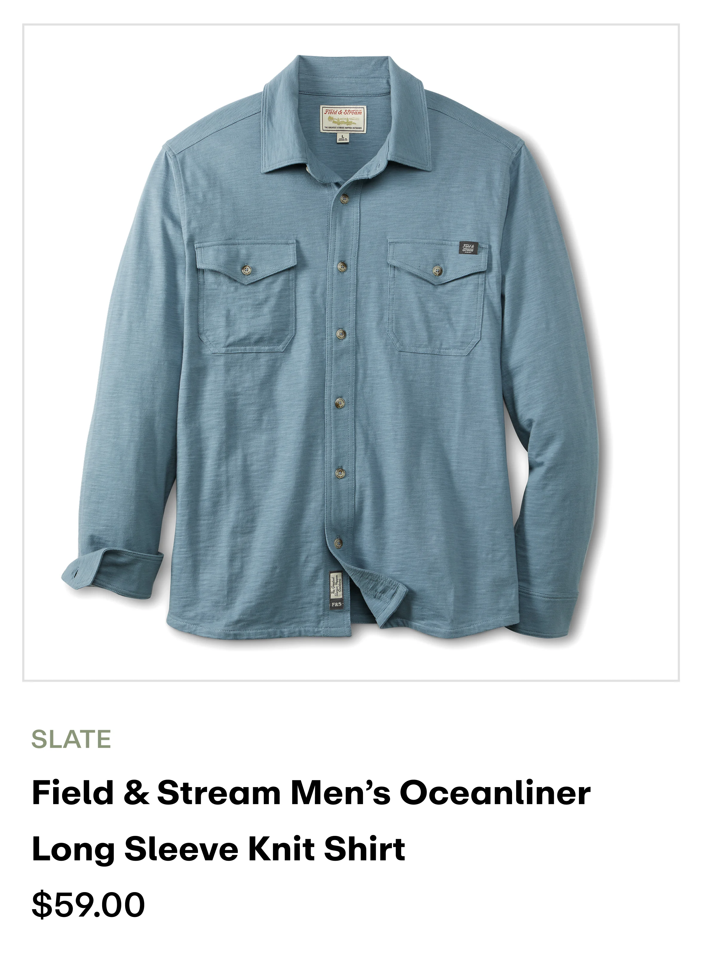 Amazon - Men's OCEANLINER- LS Slate Blue 
