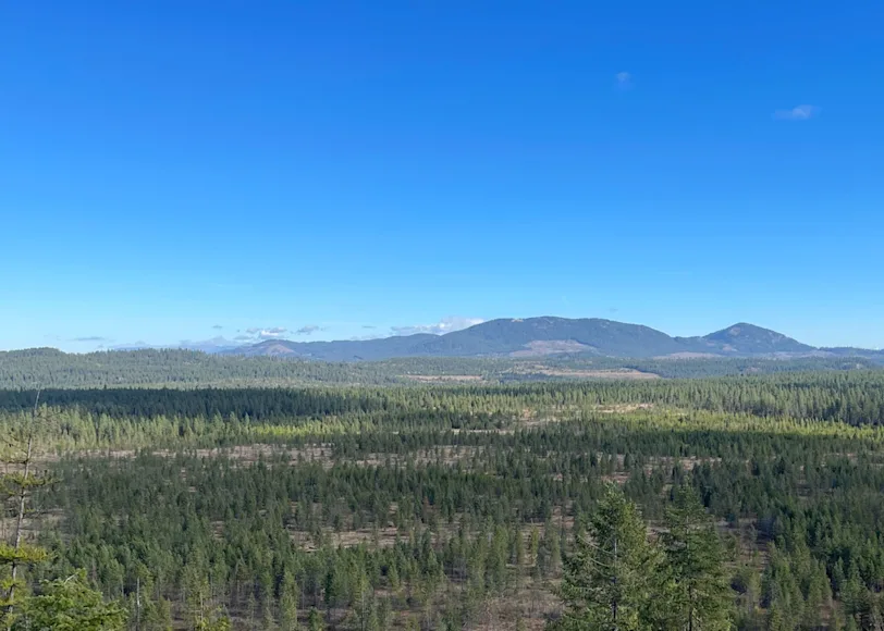 An aerial view of a tract of state-owned land in Idaho.
