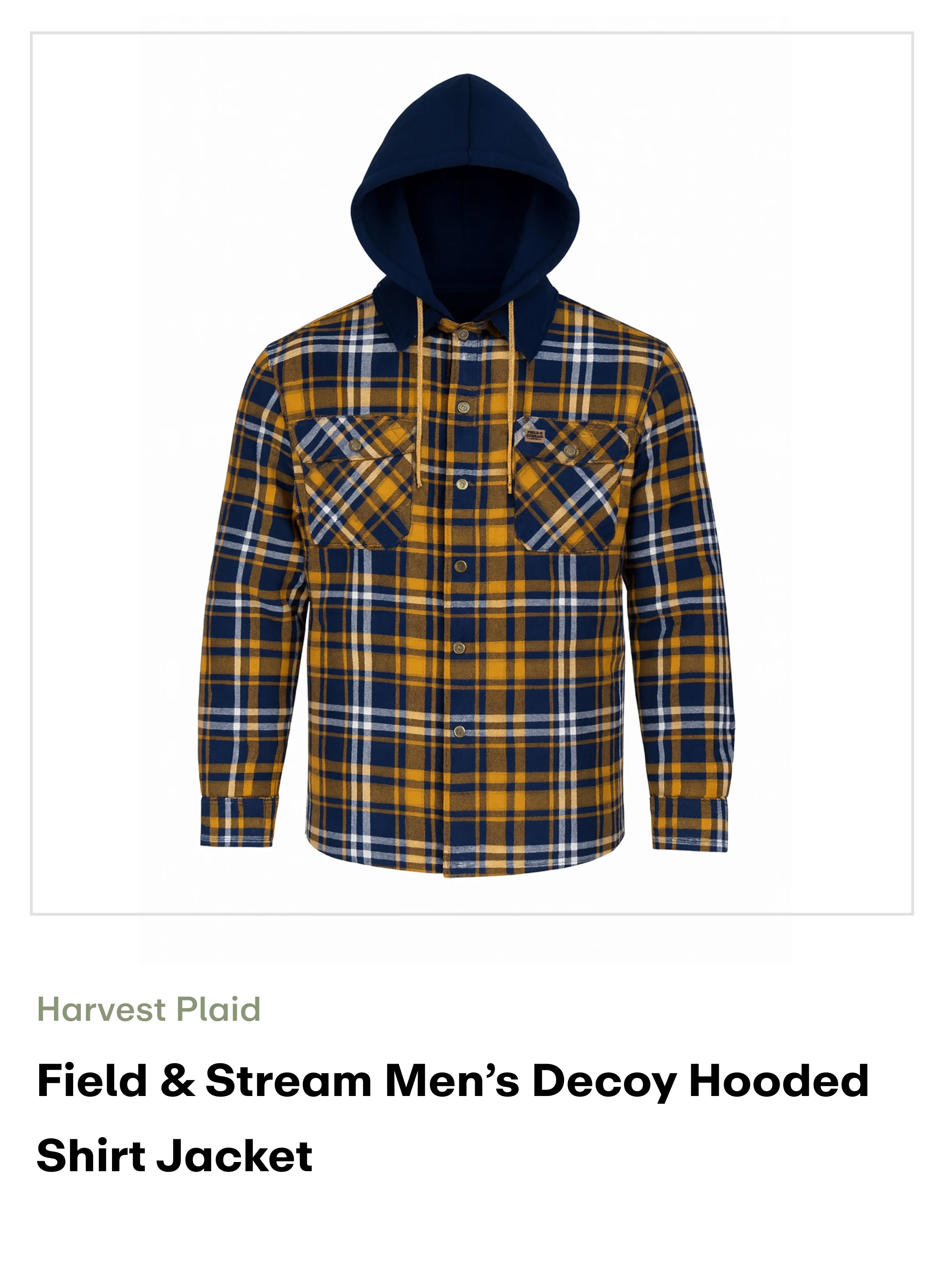amazon-decoy Hooded shirt Jacket-Harvest Plaid