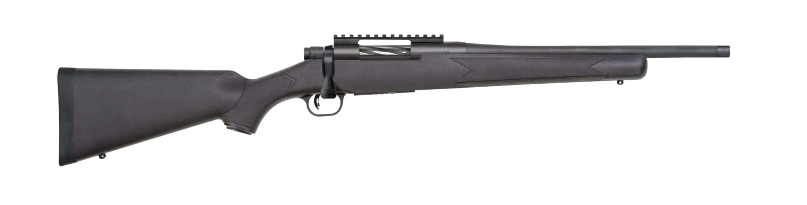 Mossberg Patriot Carbine bolt-action rifle on a white background.