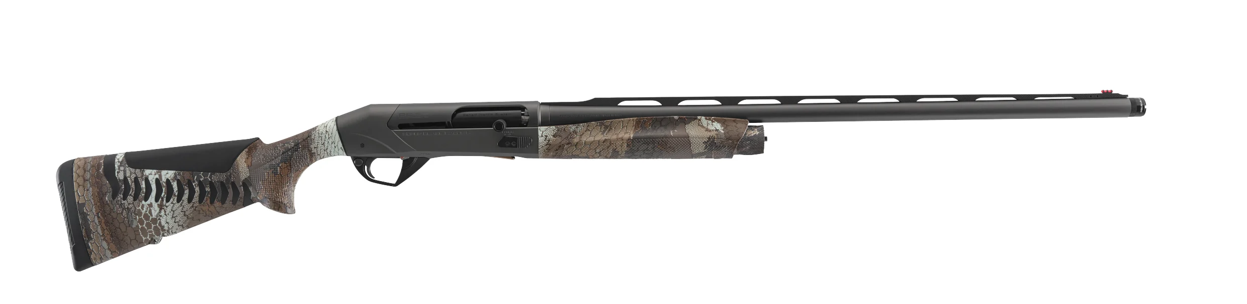 The new Benelli SBE 3 A.I. BES.T. shotgun on a white background.