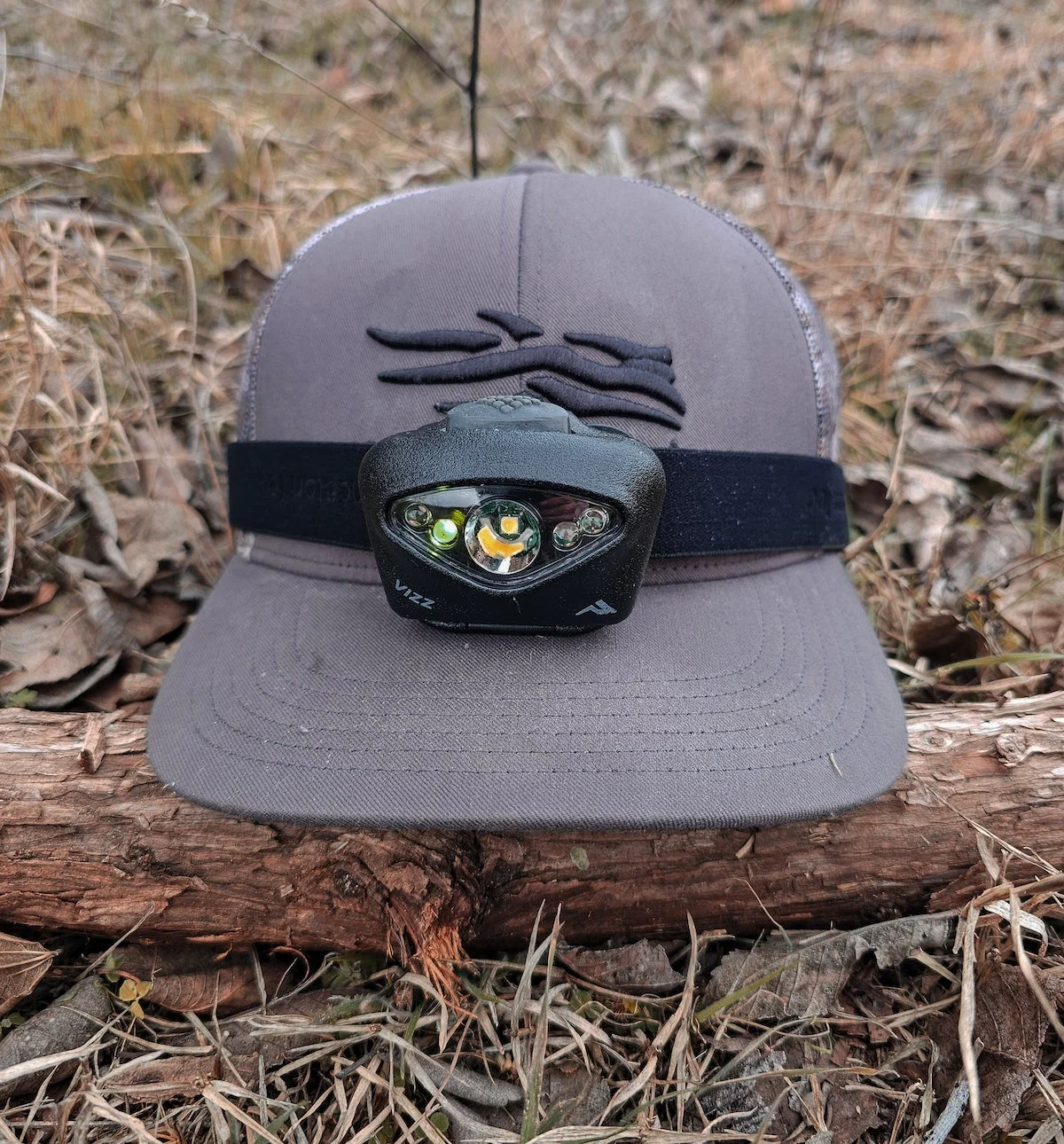 Princeton Tec Vizz 550 Headlamp on hat