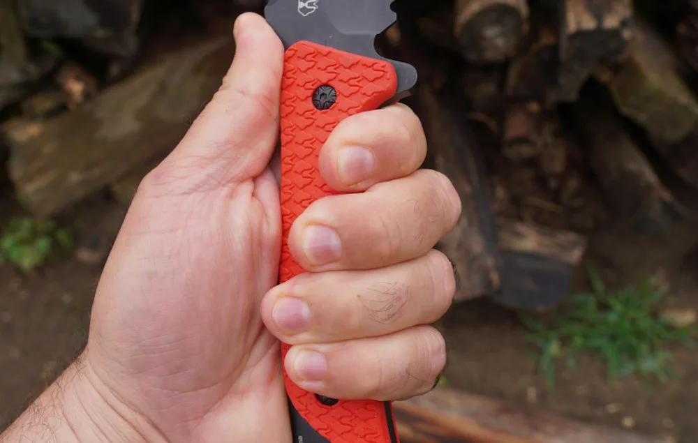 Close-up of Uncharted Supply Co. Empire Knife Handle