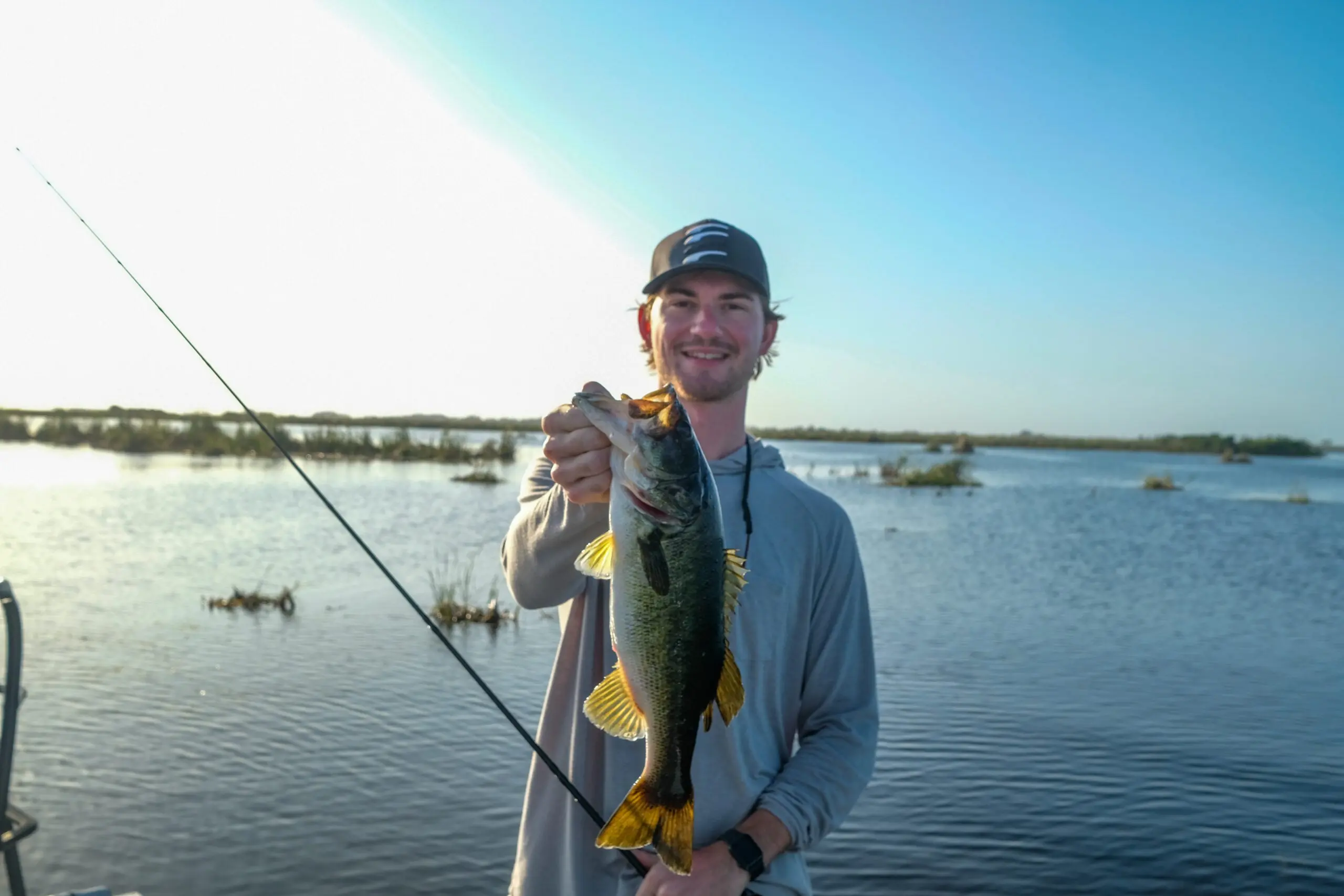 angler with bass