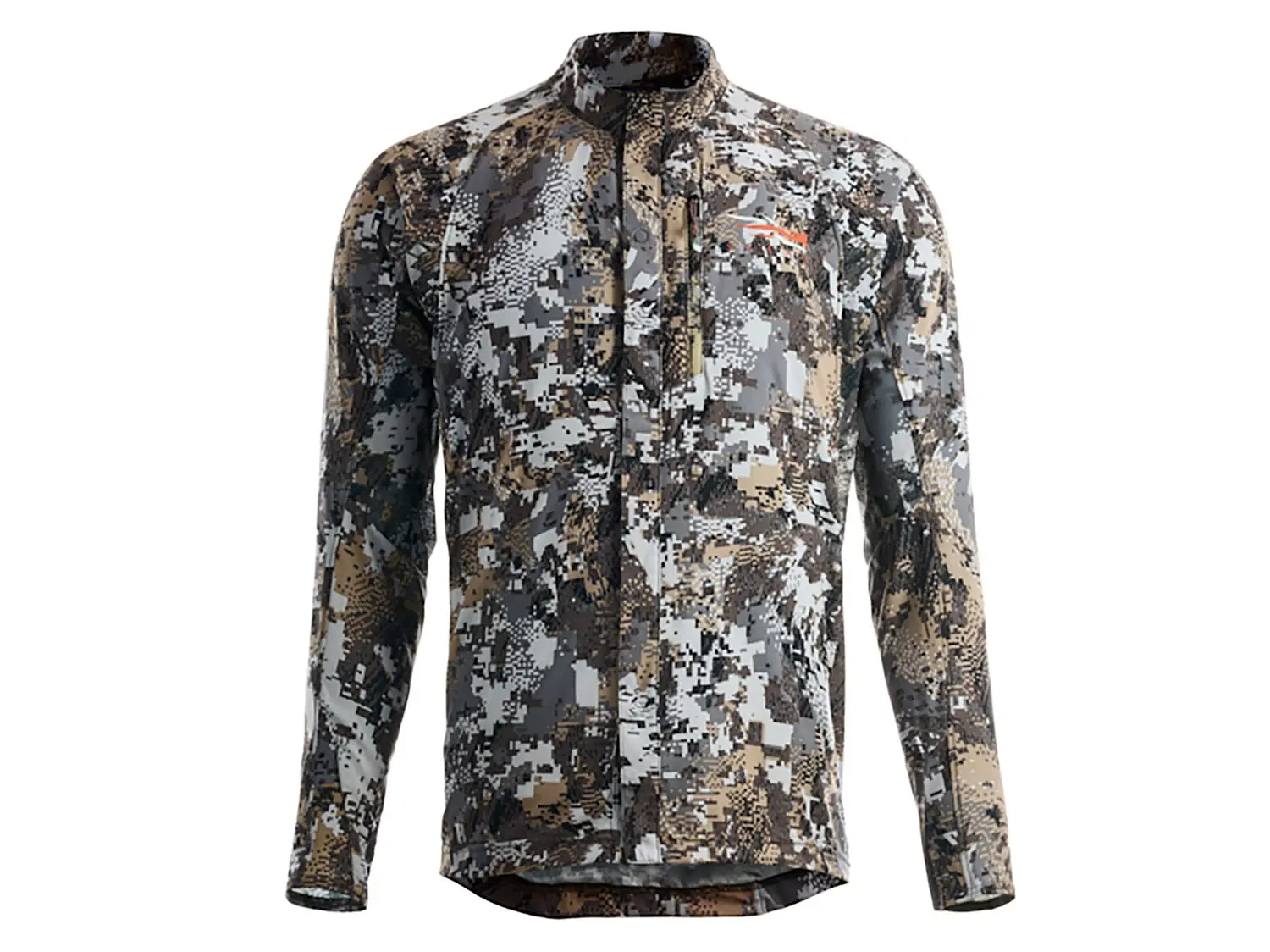 A Sitka camoflauge jacket on a white background.