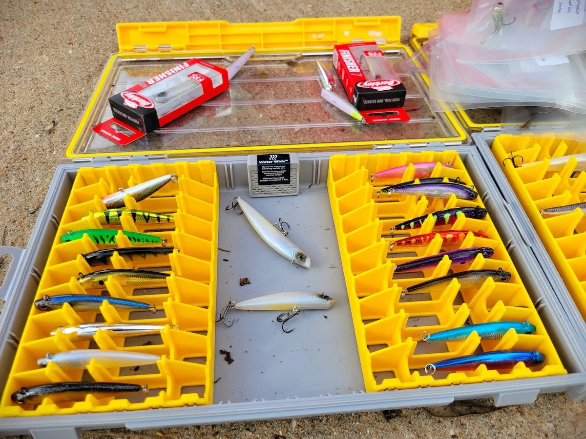 Berkley Fishing Forward-Facing Sonar Baits in tackle box