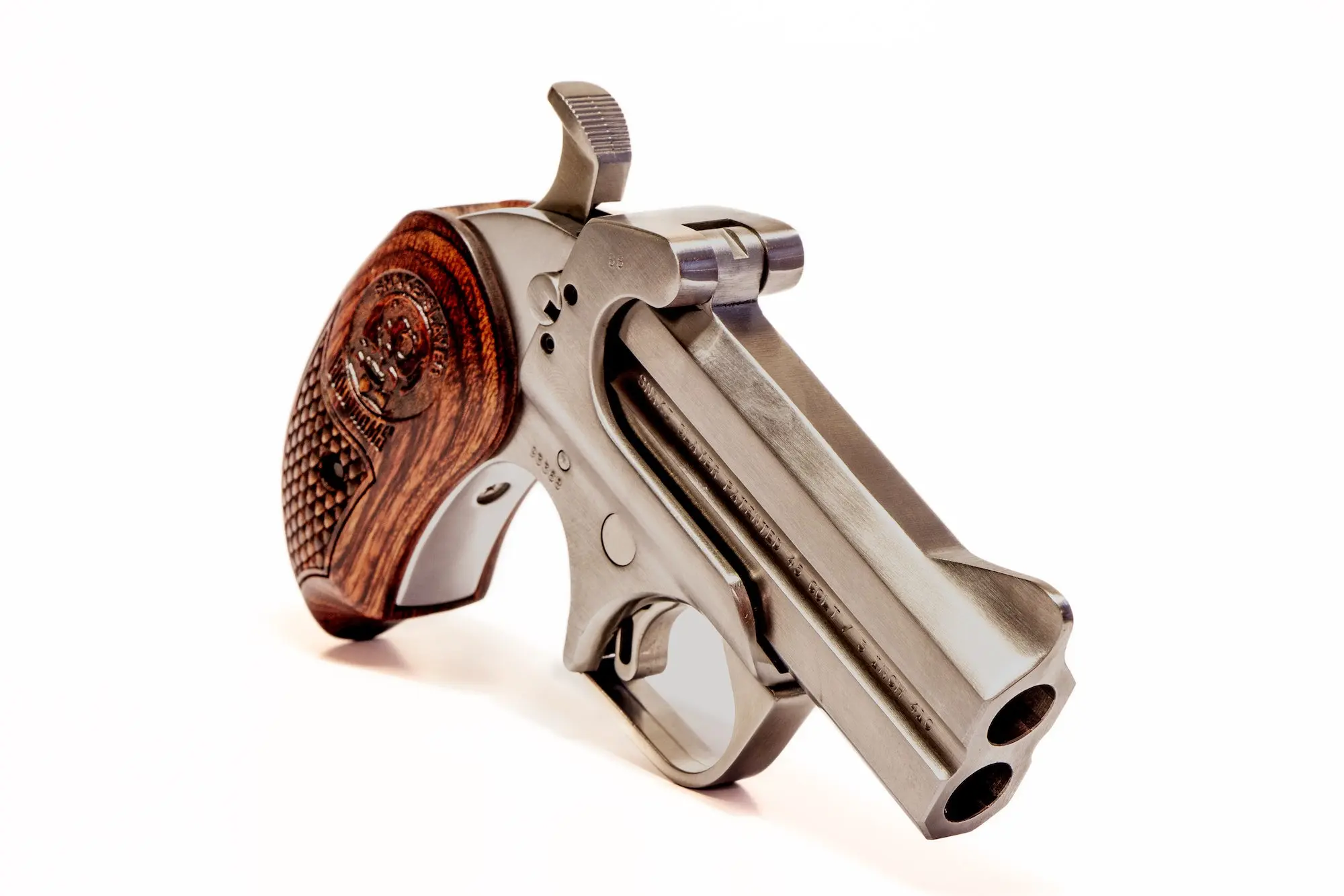 photo of a double-barreled derringer