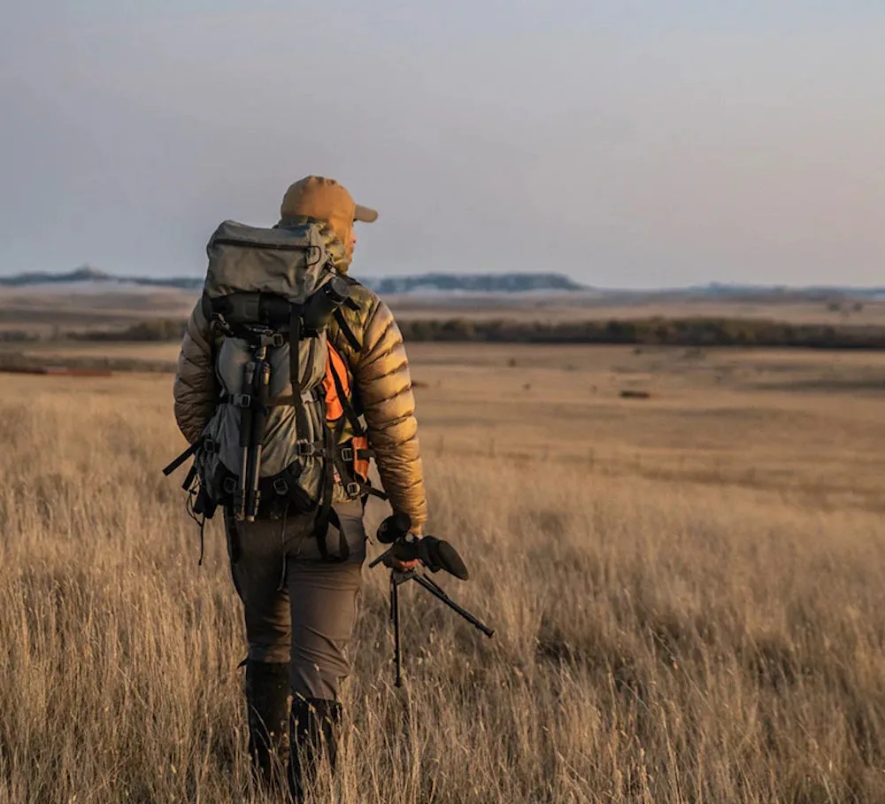 Bowhunter wearing Stone Glacier Grumman jacket in the field