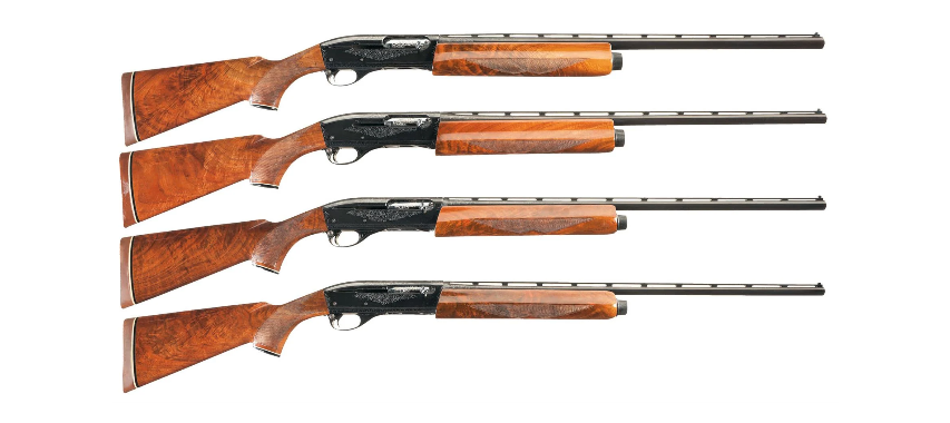 A matched set of Remington 1100s, including 12, 20, 28, and .410.