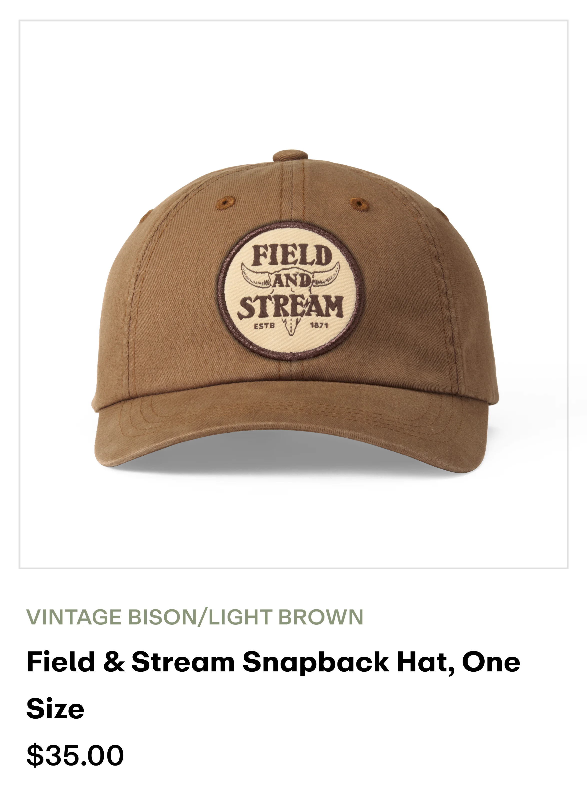 amazon - hat - Vintage Bison/Light Brown