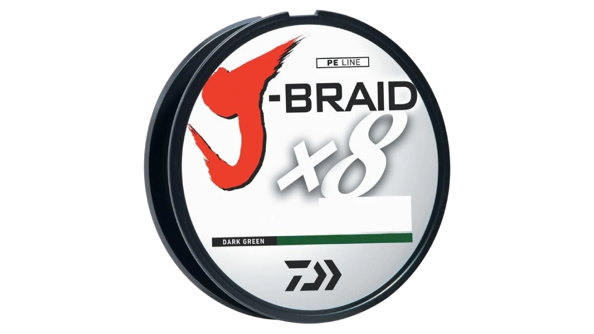 Daiwa J-Braid 8-Strand Braided Line on white background