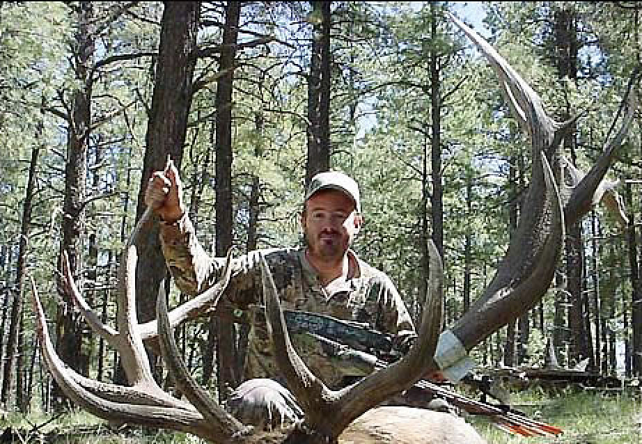 Nick Franklin poses with his record-breaking Pope & Young bull. 