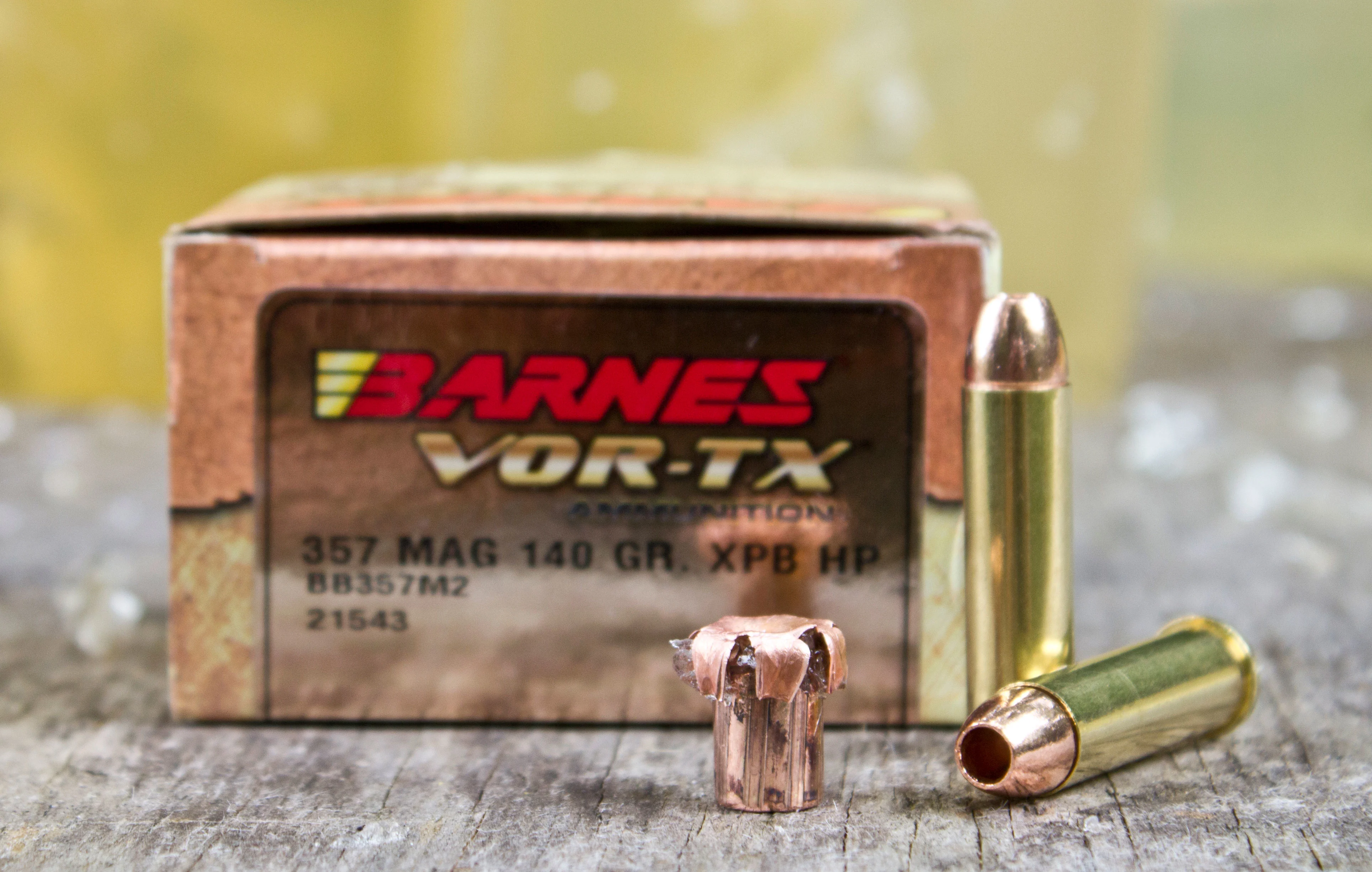 a box of 357 Magnum ammo