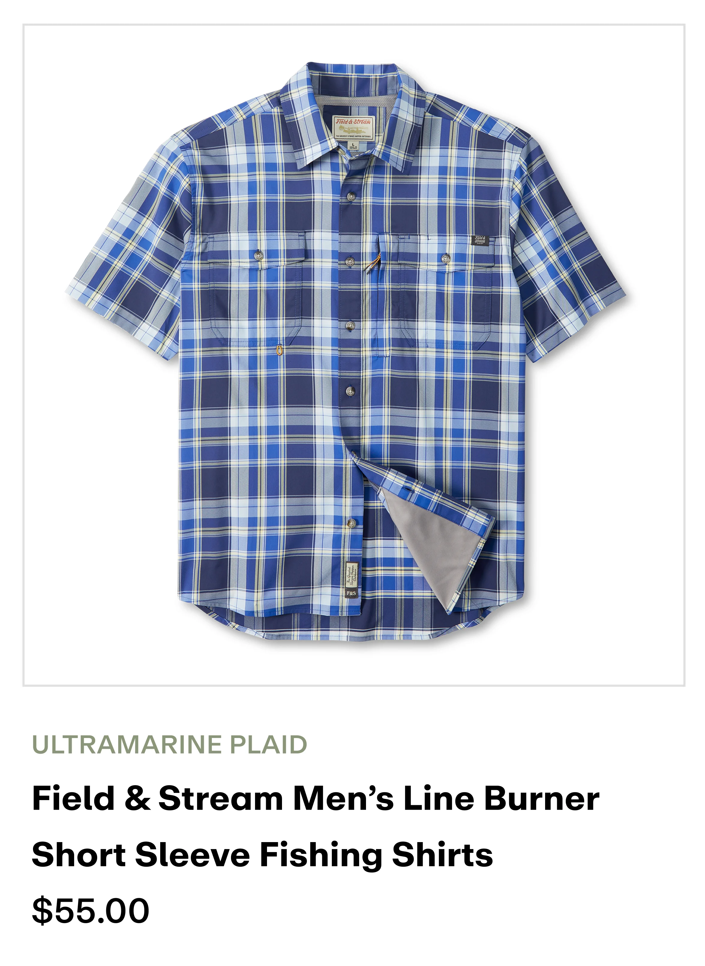 Amazon - Line Burner SS Shirt - Ultramarine Plaid