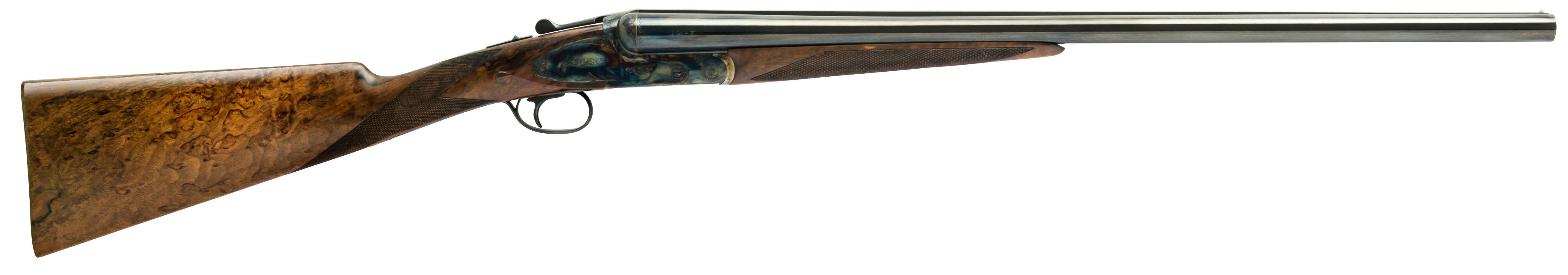 Dickinson Plantation Grade side-by-side shotgun on a white background.