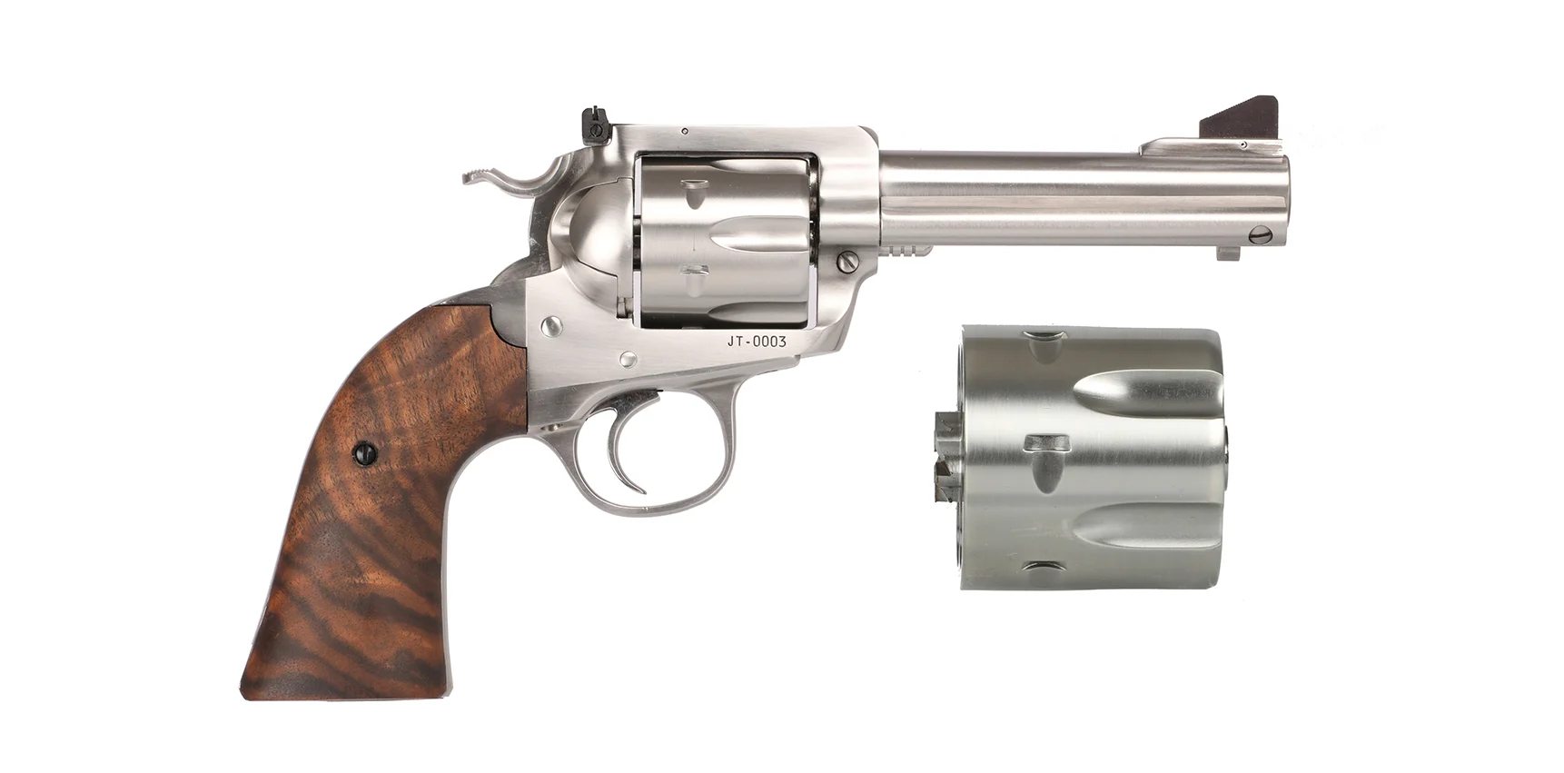 The new Lipsey’s Ruger Flattop Bisley – John Taffin Perfect Packing Pistol Edition on a white background.