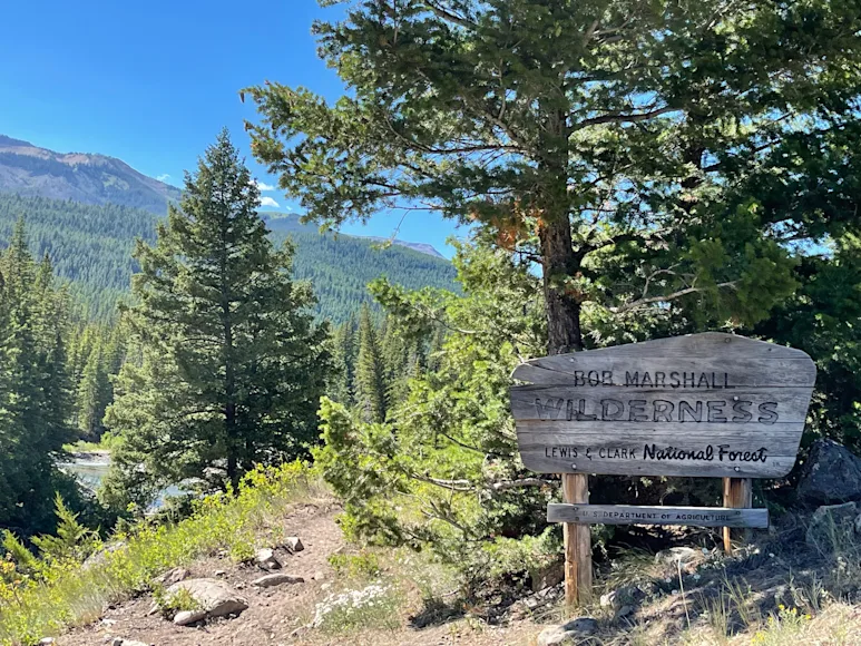 A photo of the Bob Marshall Wilderness Areas in northwest Montana.