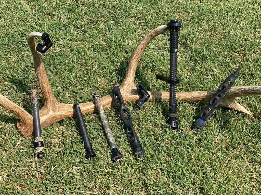 Various length of bow stabilizers