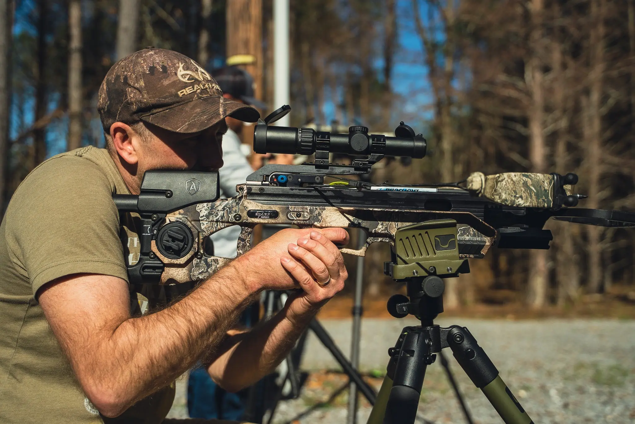 photo of shooting testing an Excalibur crossbow