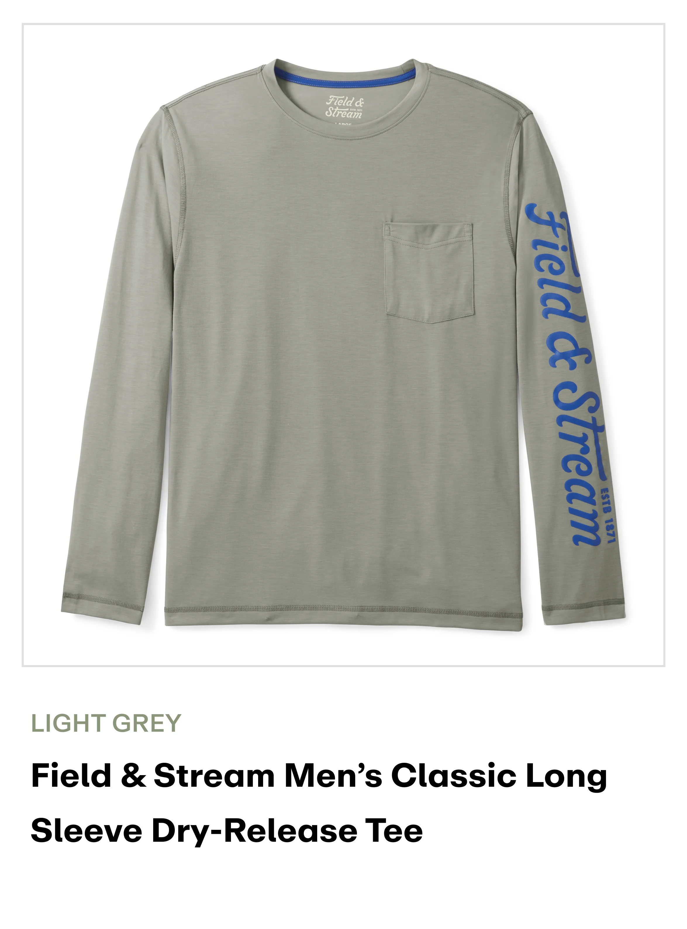 Amazon - Classic LS Dry-Release Tee - Light Grey