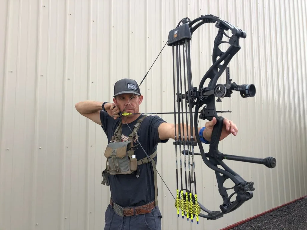 Jace Bauserman shooting bow