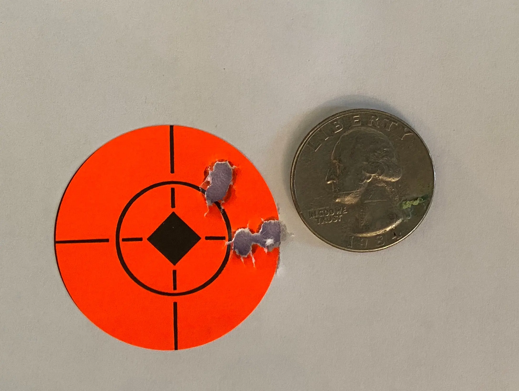 UMAREX GAUNTLET 2 50 yard grouping