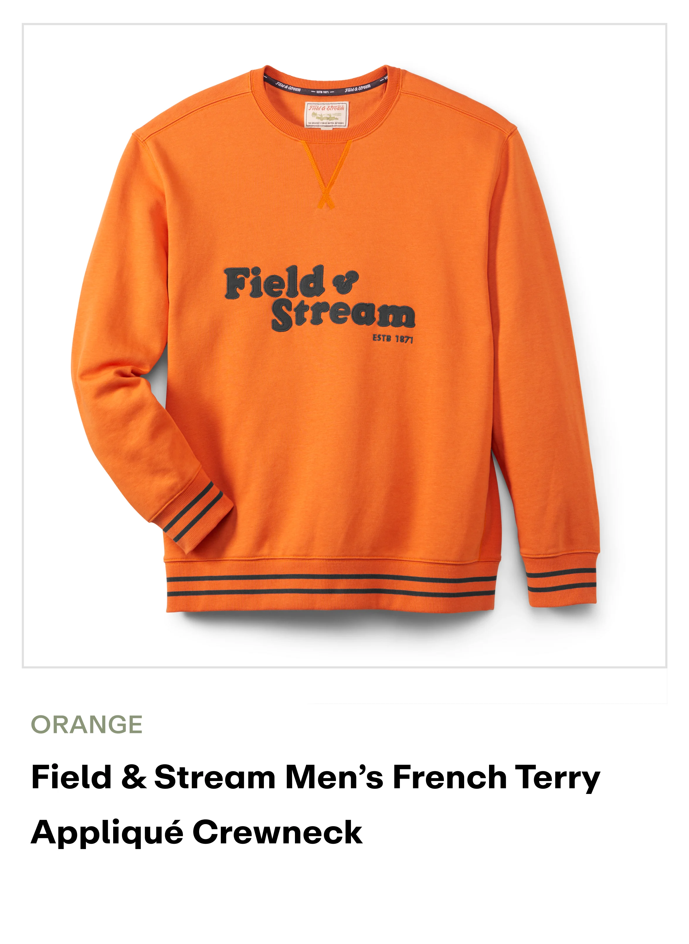 AMAZON-APPLIQUE CREW-ORANGE