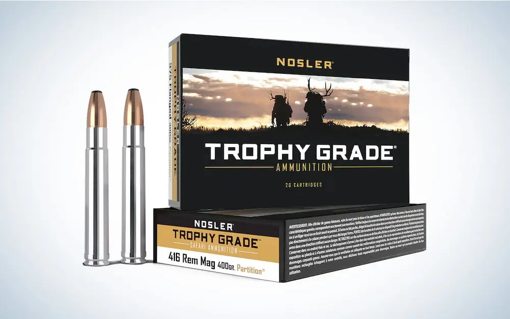 Nosler Safari Ammunition 416 Remington Magnum 400 Grain Partition Box of 20