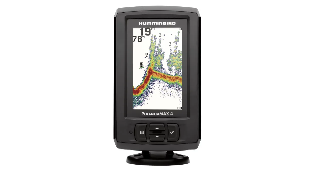 Humminbird PiranhaMAX 4 Fish Finder on white background