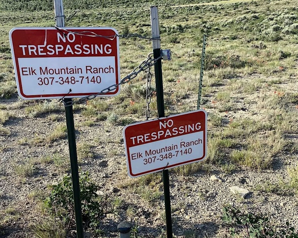 Checker-boarded public lands in Wyoming.