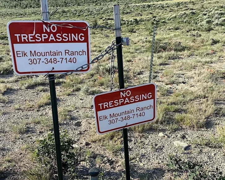 Checker-boarded public lands in Wyoming.