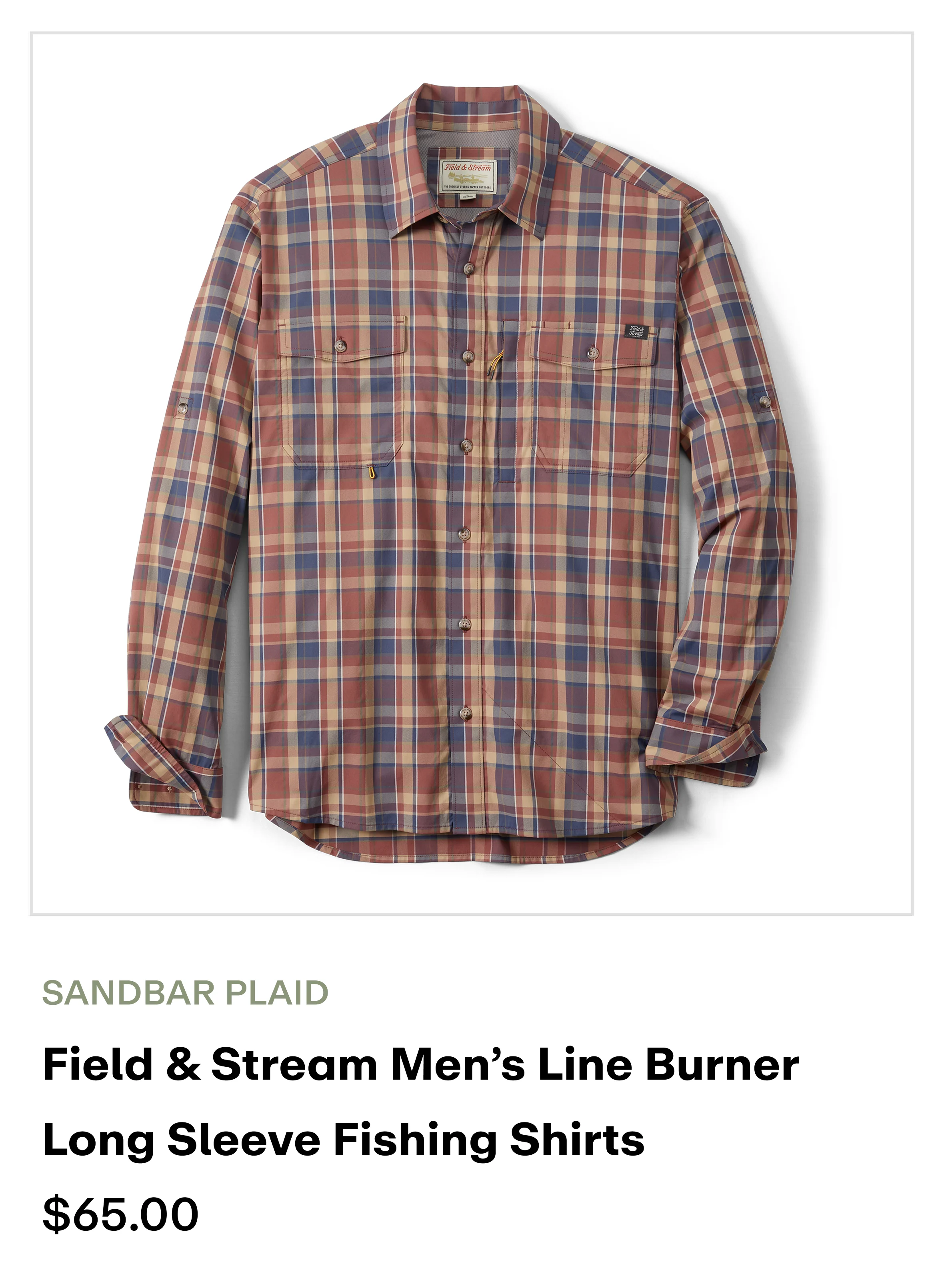 Amazon - Line Burner LS Shirt - Sandbar Plaid