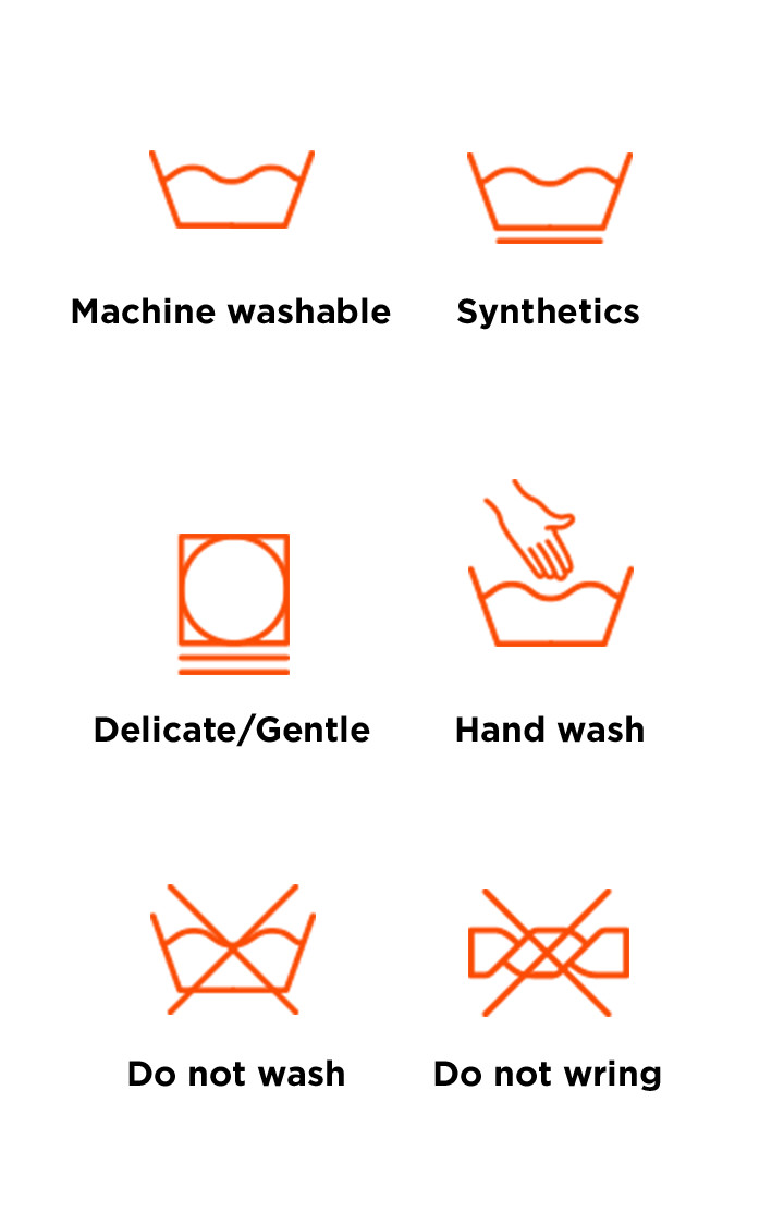Washing cycle symbols