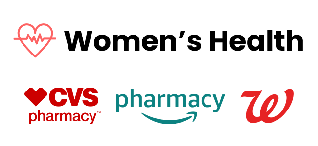 Women's Health: CVS pharmacy, Amazon pharmacy, Walgreens