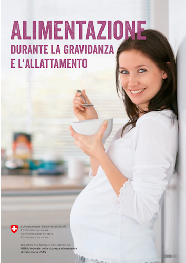 Titelbild Broschuere Ernaehrung rund um die Schwangerschaft und Stillzeit IT