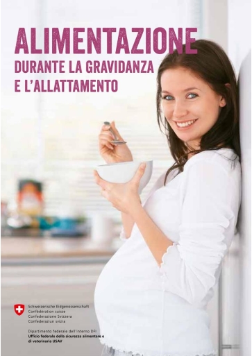 Titelbild Opuscolo Alimentazione durante la gravidanza e l allattamento
