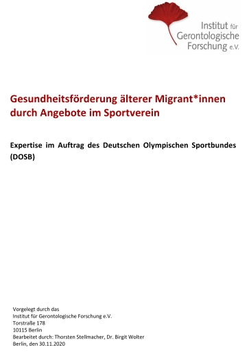 Titelbild Gesundheitsförderung älterer Migrant*innen durch Angebote im Sportverein