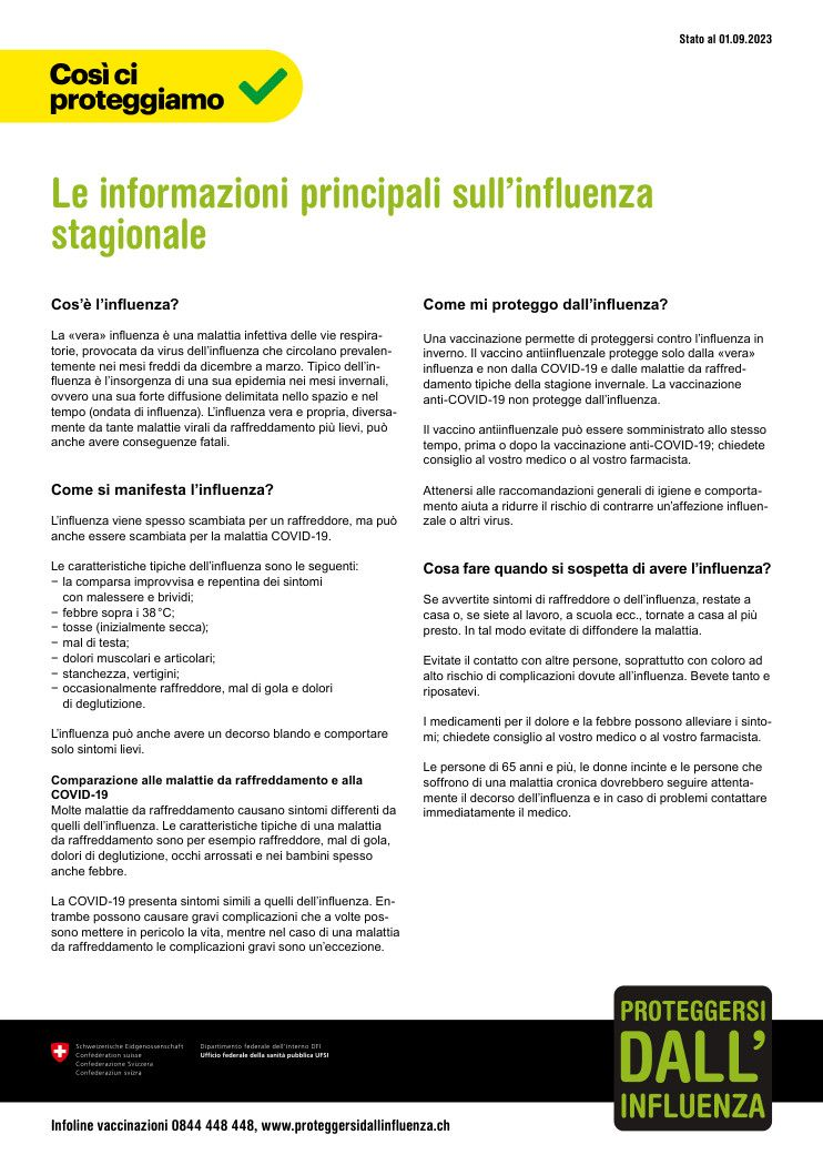 Protezione contro l'influenza
