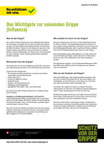 Schutz vor der Grippe