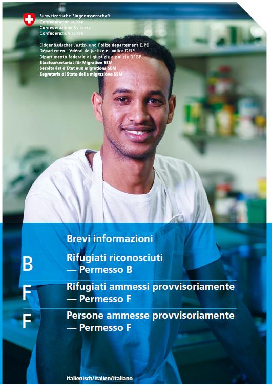 Opuscolo informativo della SEM per rifugiati e persone ammesse provvisoriamente
