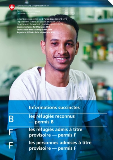 Titelbild  Informationsbroschüre des SEM für Flüchtlinge und vorläufig Aufgenommene deutsch