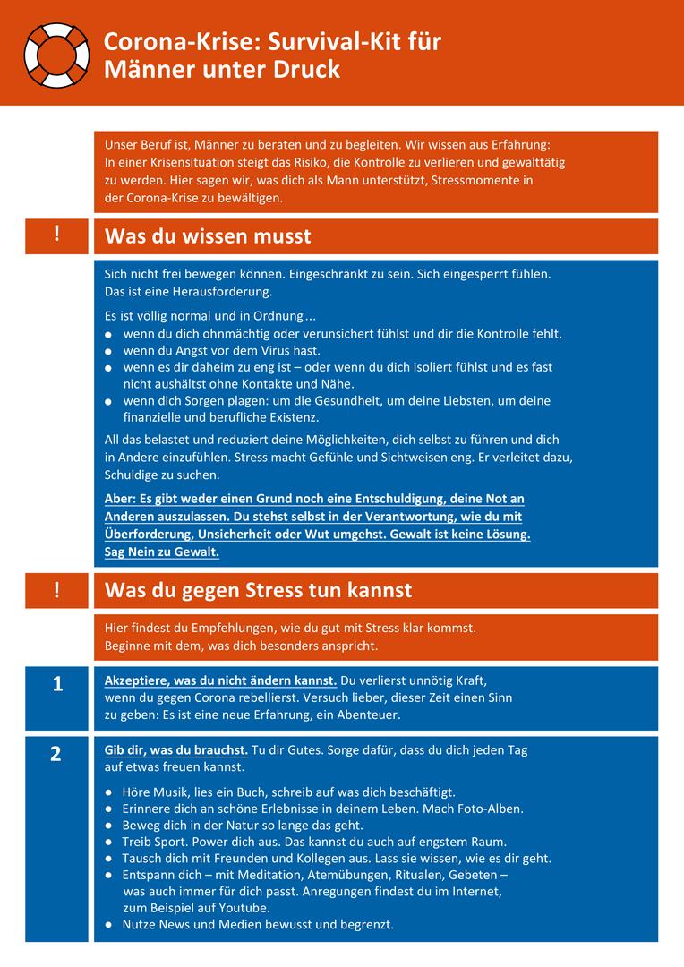 Corona-Krise: Survival-Kit für Männer unter Druck Bild DE