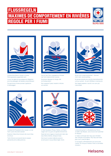 Titelbild SLRG-Flussregeln DE/ FR / IT