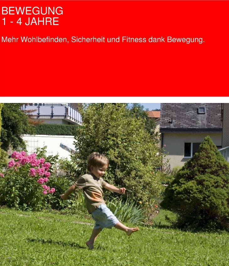 Titelbild Bewegung von 1 bis 4 Jahren Elterninformation deutsch
