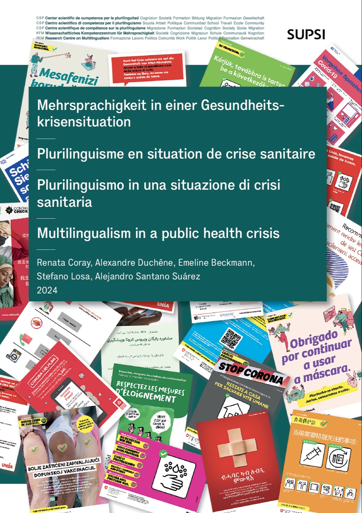 Titelbild Mehrsprachigkeit in einer Gesundheitskrisensituation DE FR IT EN