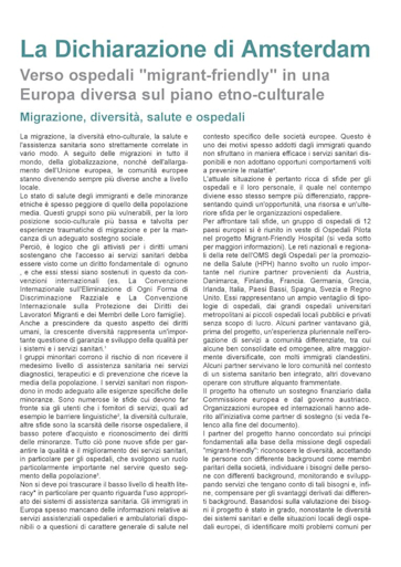 Titelbild mfh amsterdam declaration italienisch