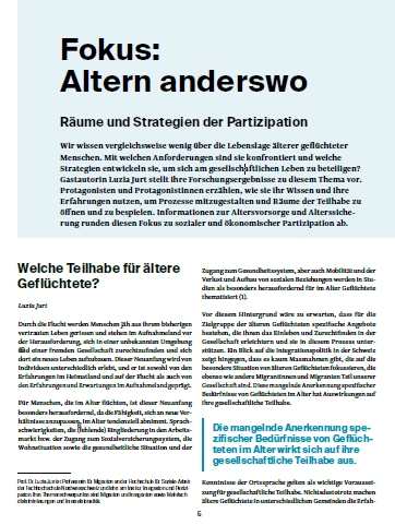 Titelbild Fokus: Altern anderswo deutsch