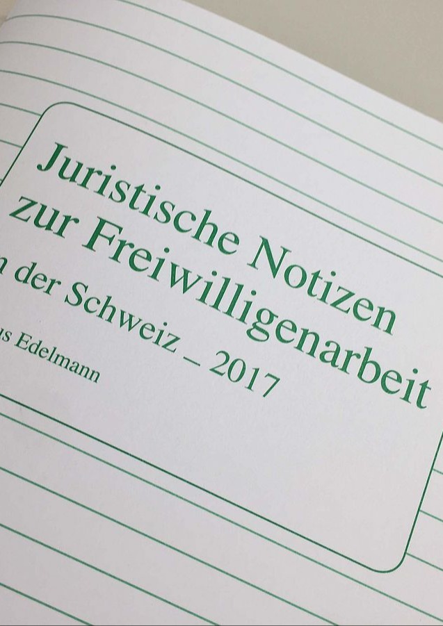 Titelbild Juristische Notizen zur Freiwilligenarbeit